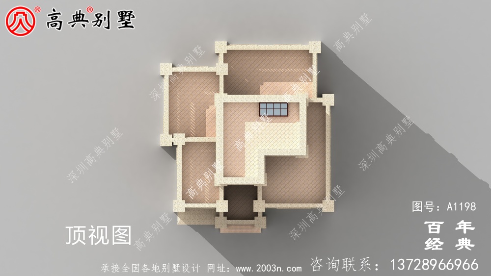高大上四層別墅房屋設計圖，含外型設計效果圖
