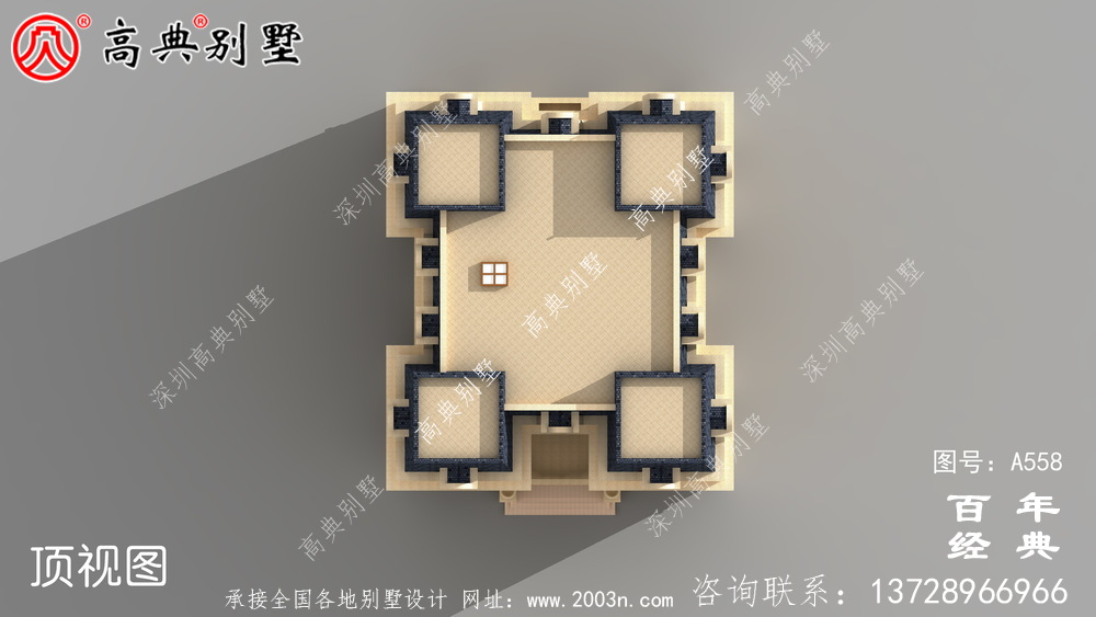 农村五楼法式别墅设计图纸及效果图,整体风格细节精致