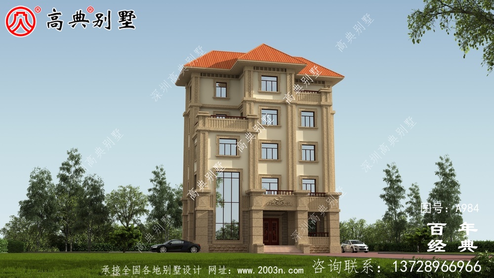 简单实用的五层农村自建住宅设计,面积159平方米。