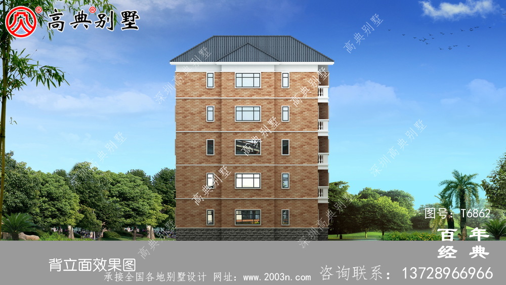 农村五层建筑设计,占地743平方米,欧式高端大气