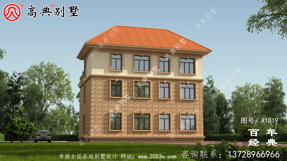 带车库的三层乡村别墅设计图是最新设计,风格新颖。