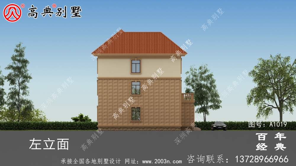 带车库的三层乡村别墅设计图是最新设计,风格新颖。