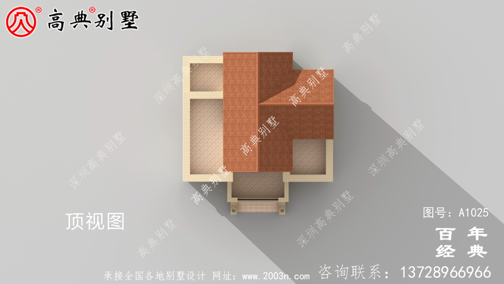 私人自建三层别墅设计纸带效果图，欧式风格，外观大气