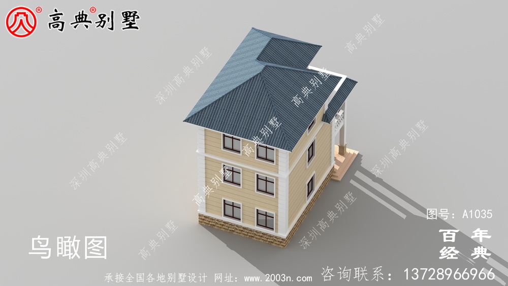 三层新农村住宅设计,占地84平方米,带阳台,多卧室公寓式