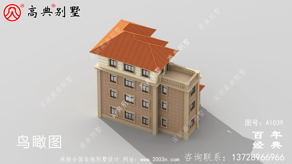 四層自營住宅設計圖紙設計照片，復式農村別墅，廚房獨立清潔衛生