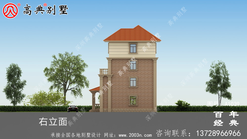 四層自營住宅設計圖紙設計照片，復式農村別墅，廚房獨立清潔衛生