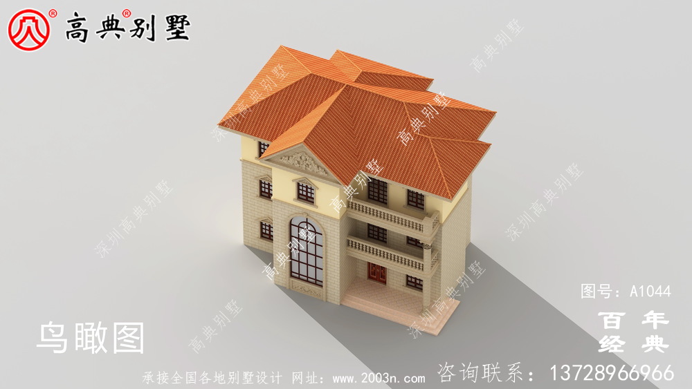 三层建筑设计图美观,内部结构精巧实用。