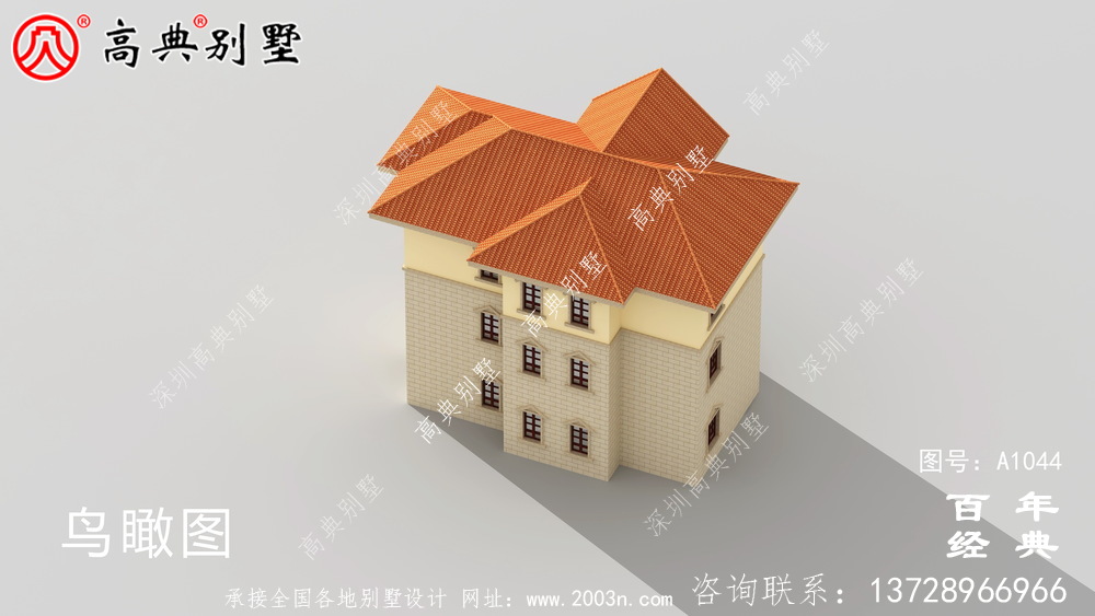 三层建筑设计图美观,内部结构精巧实用。