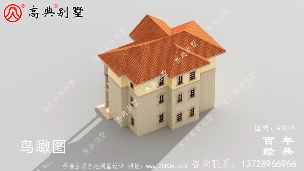 三层建筑设计图美观,内部结构精巧实用。