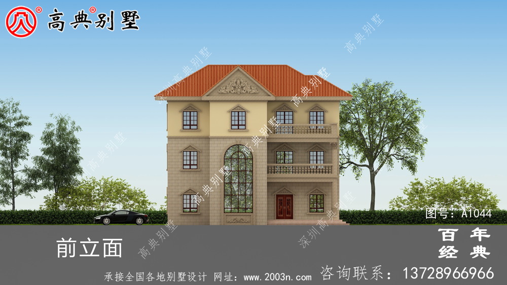 三层建筑设计图美观,内部结构精巧实用。