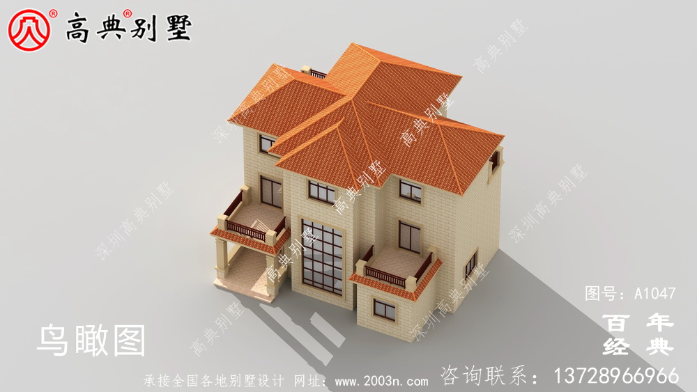 村三层别墅设计图纸,带新型建筑材料(含设计效果图)