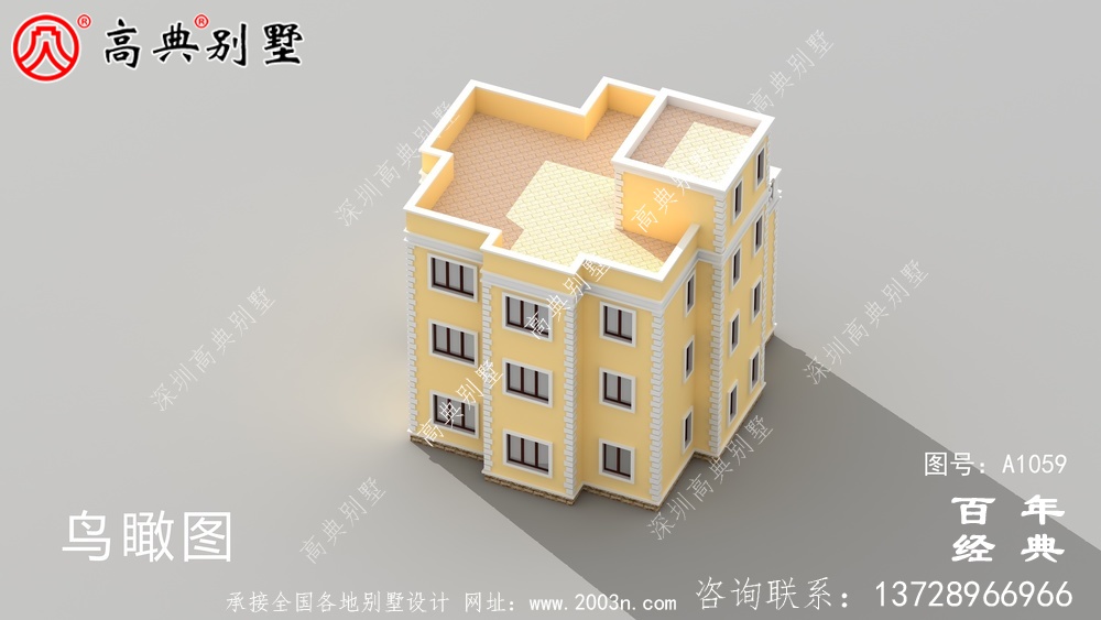 广东新农村三楼别墅设计图纸及效果图,广东自建推荐