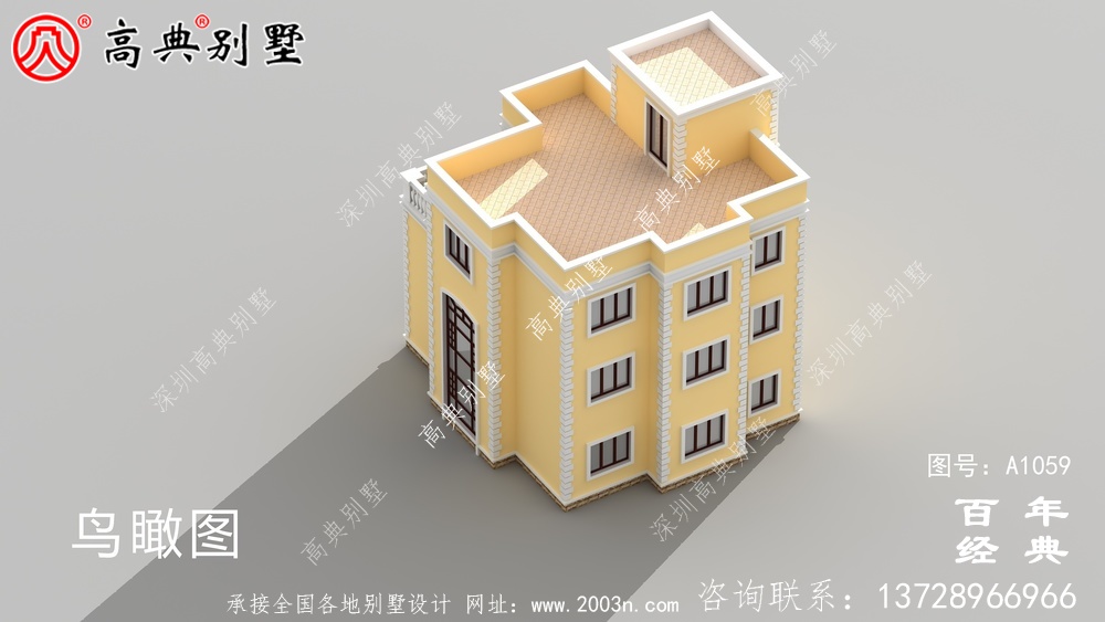 广东新农村三楼别墅设计图纸及效果图,广东自建推荐