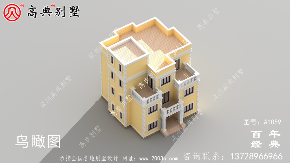 广东新农村三楼别墅设计图纸及效果图,广东自建推荐