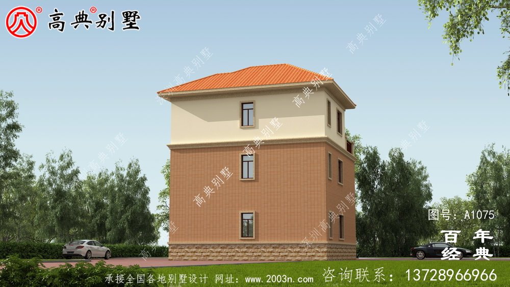 欧式大型三层农村住宅设计图纸,推荐欧式住宅图纸