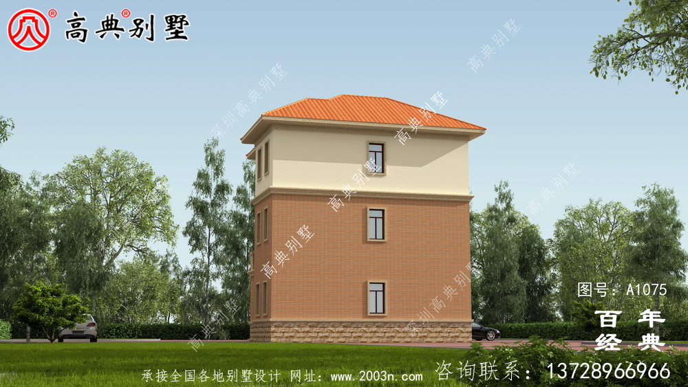 欧式大型三层农村住宅设计图纸,推荐欧式住宅图纸