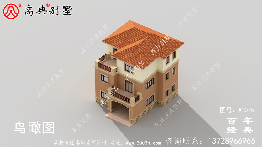 欧式大型三层农村住宅设计图纸,推荐欧式住宅图纸