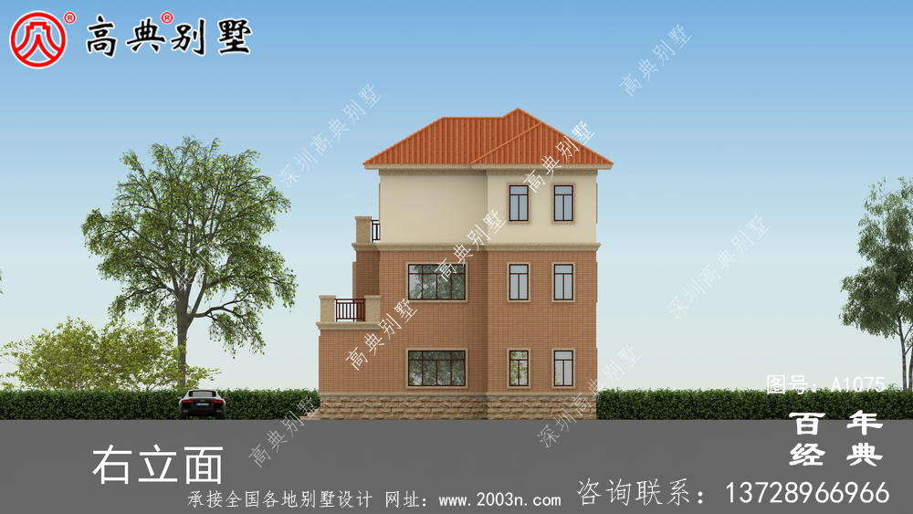 欧式大型三层农村住宅设计图纸,推荐欧式住宅图纸