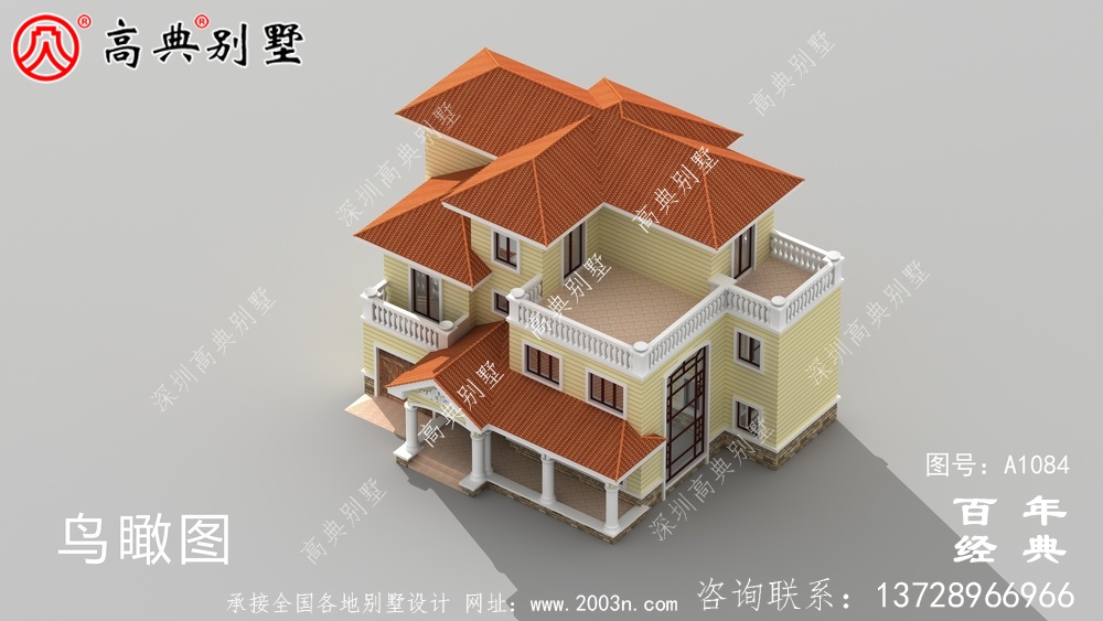 简欧三层住宅设计图,新农村自建推荐图