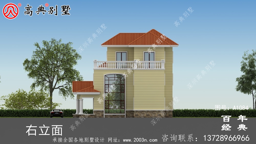 简欧三层住宅设计图,新农村自建推荐图