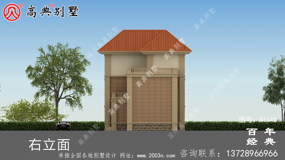 三层新农村别墅设计图,CAD设计图+HD效果图