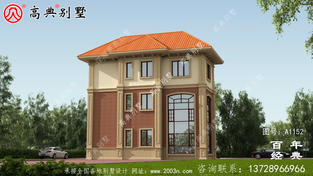 最新欧式三层别墅设计纸带效果图,高档私人别墅设计平面图