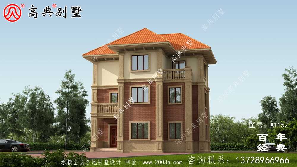 最新欧式三层别墅设计纸带效果图,高档私人别墅设计平面图