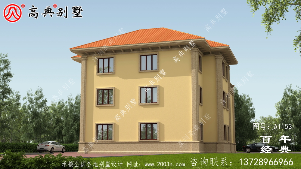 207平方米别墅设计图纸(含效果图),农村别墅方案选择