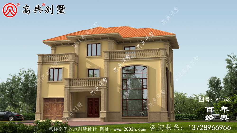 207平方米别墅设计图纸(含效果图),农村别墅方案选择