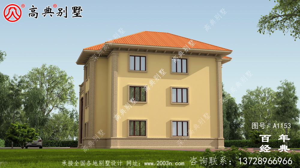 207平方米别墅设计图纸(含效果图),农村别墅方案选择