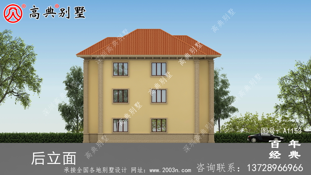207平方米别墅设计图纸(含效果图),农村别墅方案选择