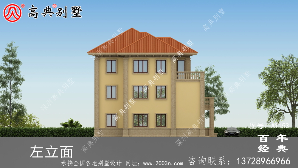 207平方米别墅设计图纸(含效果图),农村别墅方案选择