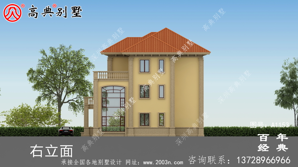 207平方米别墅设计图纸(含效果图),农村别墅方案选择