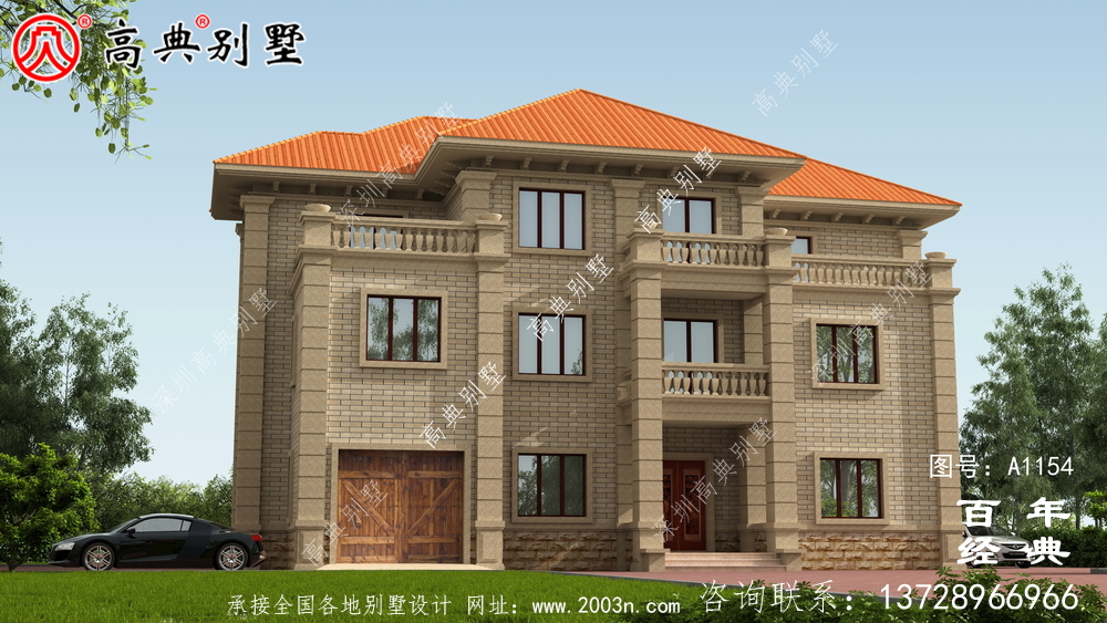 243平方米欧式三层别墅设计图纸,效果图一套cad施工图