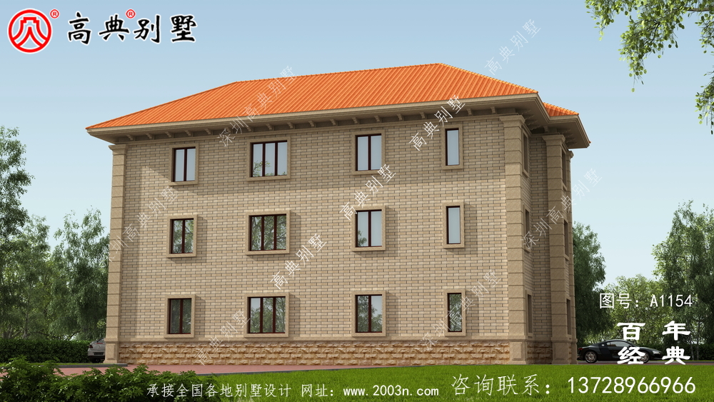 243平方米欧式三层别墅设计图纸,效果图一套cad施工图
