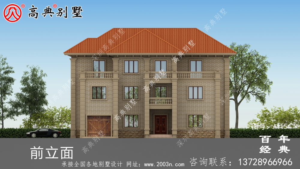 243平方米欧式三层别墅设计图纸,效果图一套cad施工图