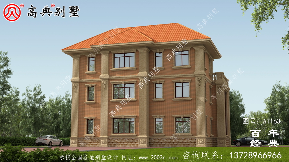 三楼欧式别墅设计图,别墅设计方案(含效果图)