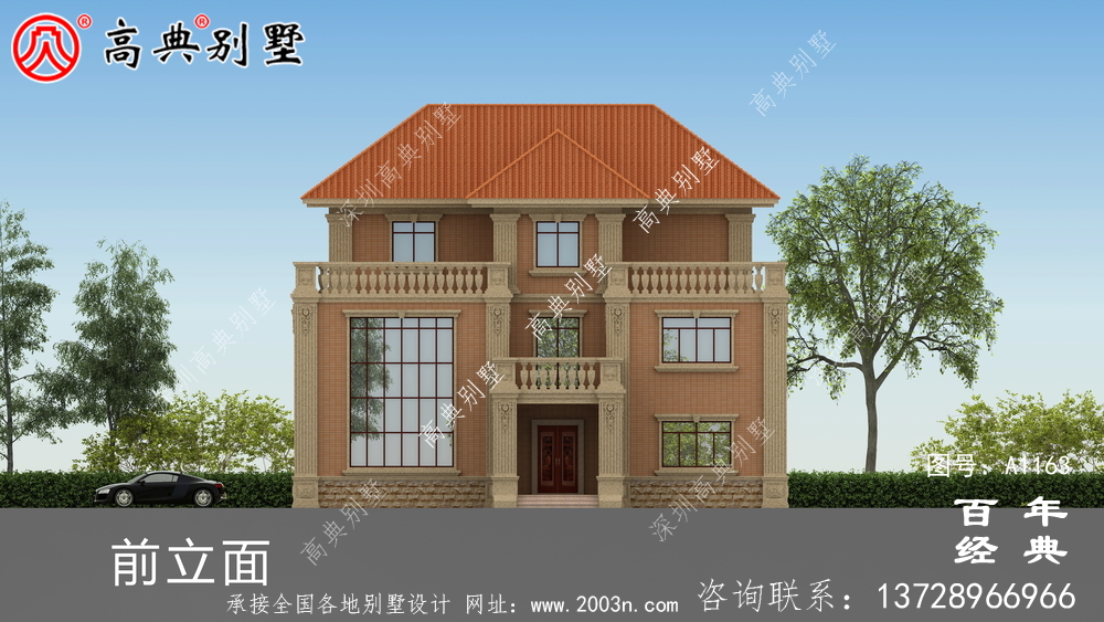 三楼欧式别墅设计图,别墅设计方案(含效果图)