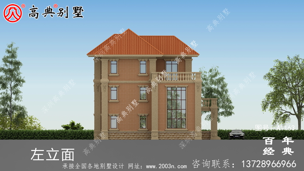 三楼欧式别墅设计图,别墅设计方案(含效果图)