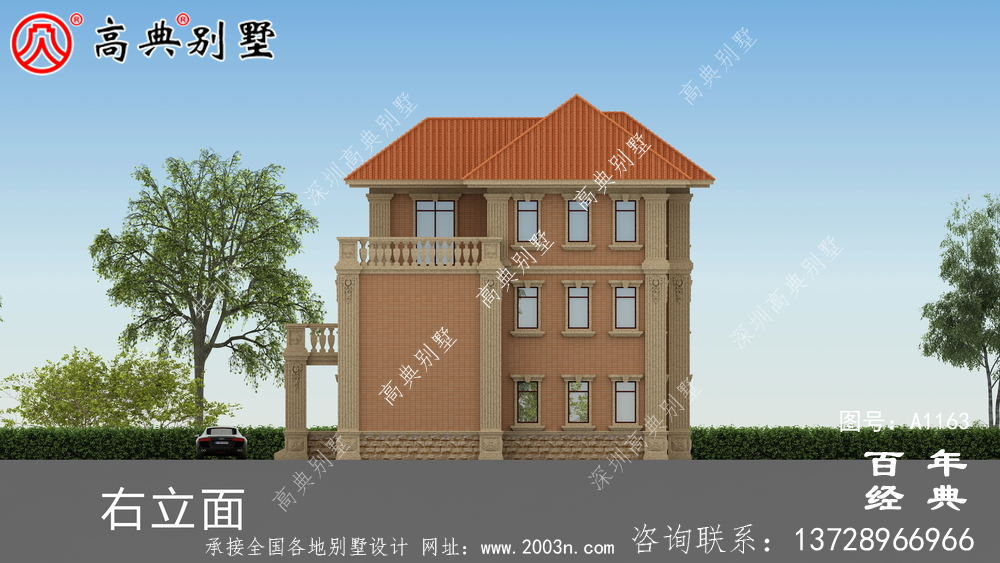 三楼欧式别墅设计图,别墅设计方案(含效果图)
