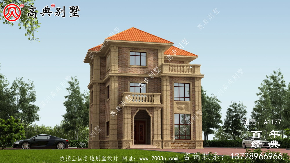 三楼别墅的设计图,占地122平面积适中,户型经典 三楼别墅的设计图,占地122平面积适中,户型经典