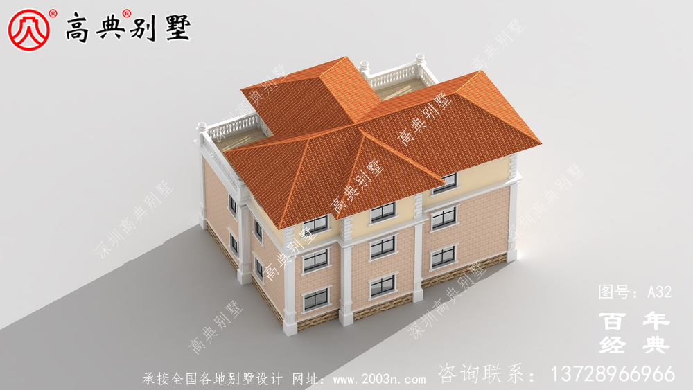 新农村三层带车库的实用别墅设计图 农村三层建设住宅设计图
