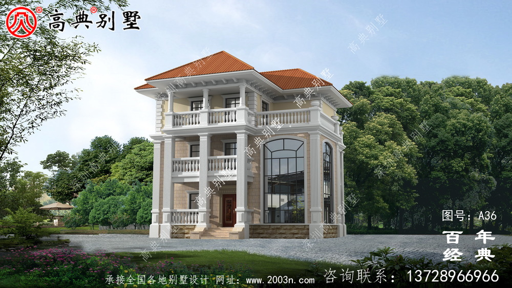 新农村三层带阳台设计图纸 乡村三层房屋设计图施工图纸 新农村三层带阳台设计图纸 乡村三层房屋设计图施工图纸