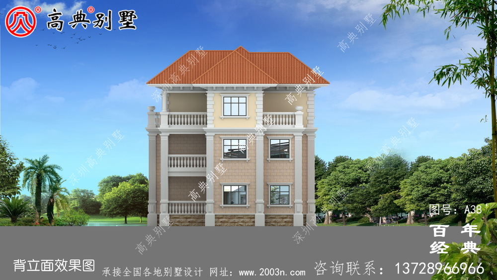 新农村三楼带阳台别墅的图纸及效果 农村三楼设计图纸