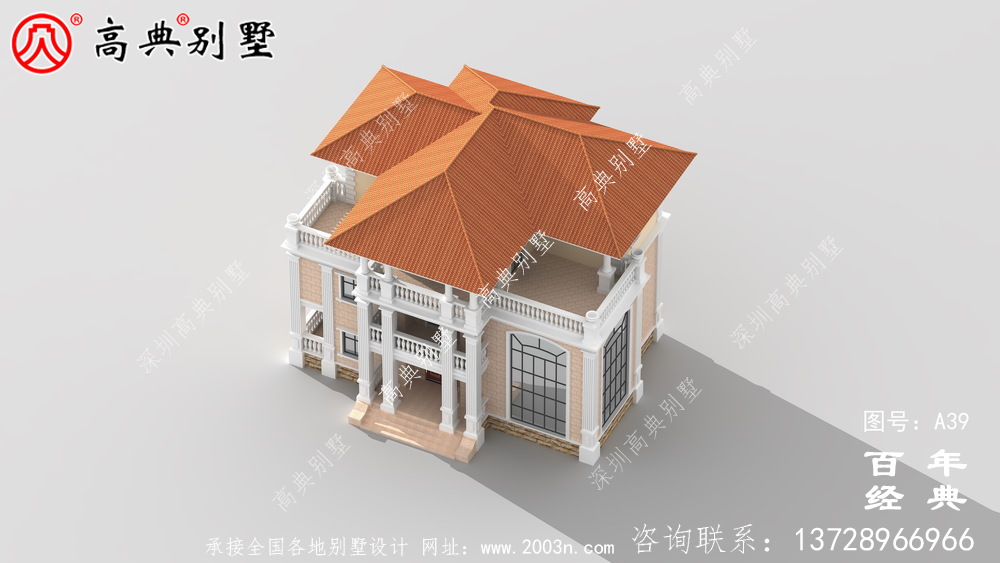 乡村中高档三层小别墅设计图 乡村三层建造房屋设计图