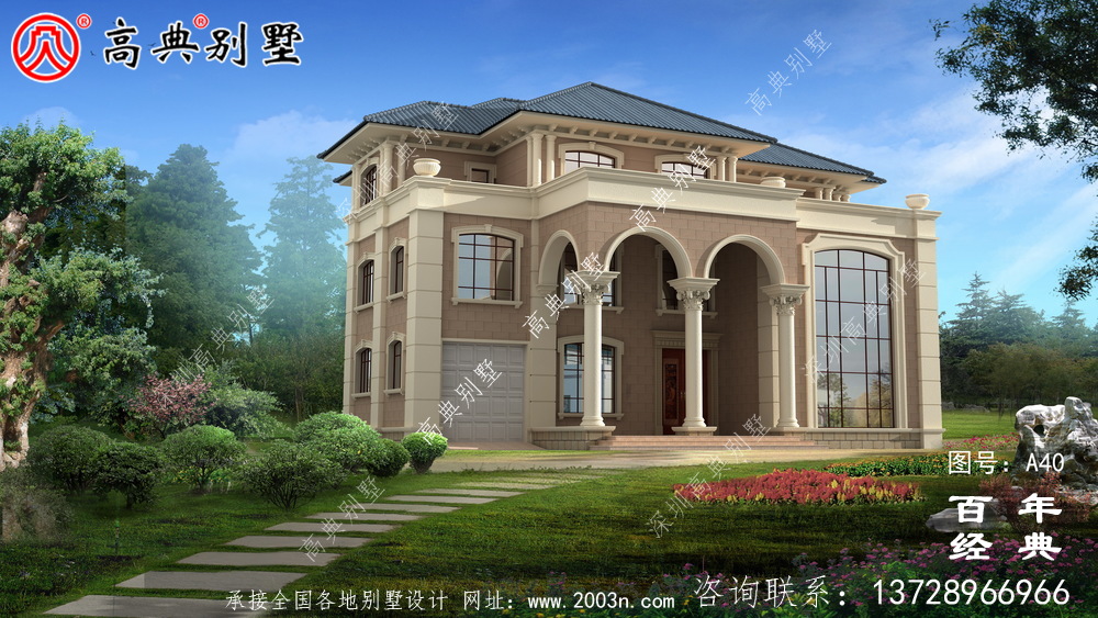 欧式三层别墅带车库设计图纸 农村三层别墅设计图纸 欧式三层别墅带车库设计图纸 农村三层别墅设计图纸