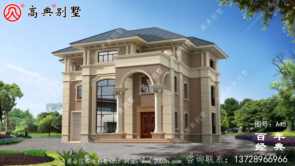 农村欧式三层别墅设计图 三层农村建筑师设计图