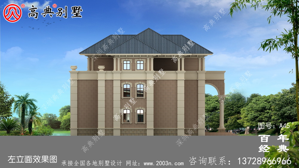农村欧式三层别墅设计图 三层农村建筑师设计图