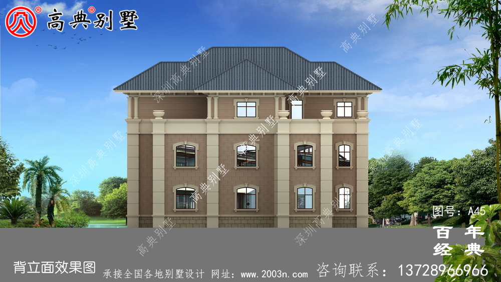 农村欧式三层别墅设计图 三层农村建筑师设计图