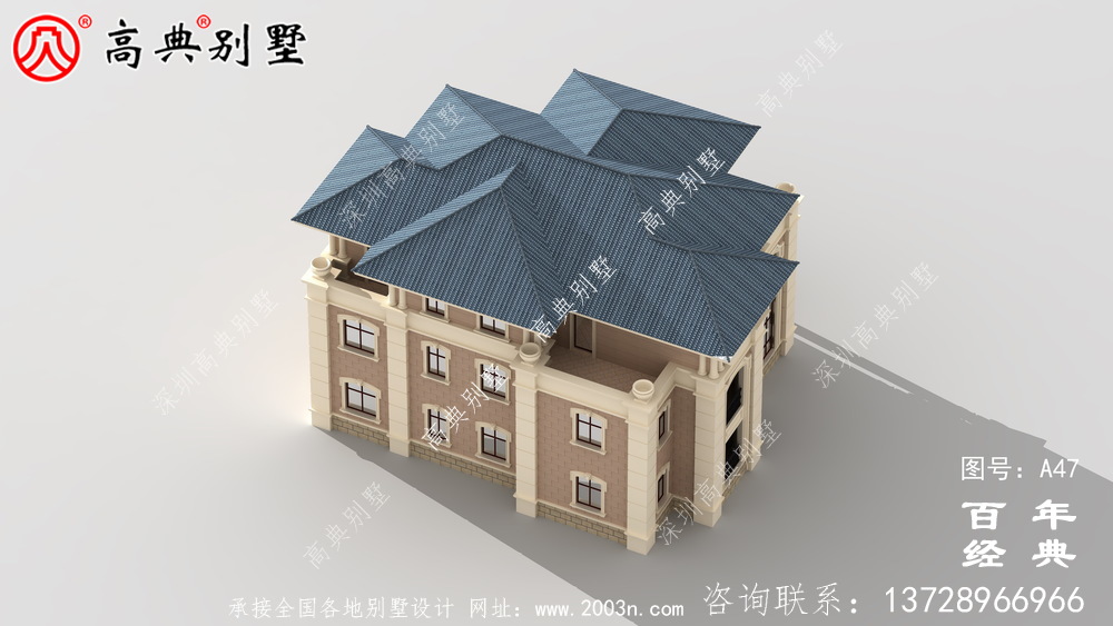 新农村三楼带露台的小别墅设计图 农村三楼设计图